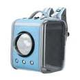 thumbnail image 1 of GROWTH TANK Sac de Transport Respirant pour Chat Chien Transparent Design Super Ventilé Sac à Dos Bleu, 1 of 8