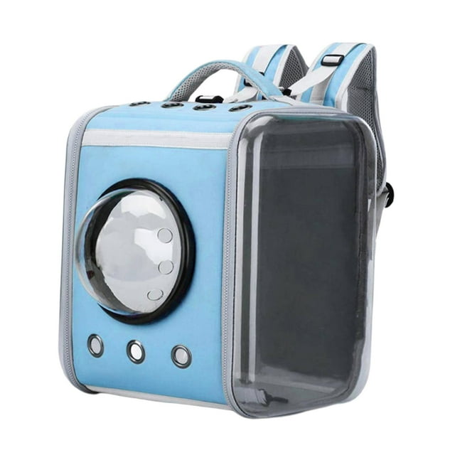 GROWTH TANK Breathable Pet Cat Dog Carrier Bag Transparent Super Ventilated Design Backpack Blue