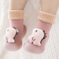 thumbnail image 5 of Lujianch Kids Toddler Baby Boys Girls Solid Warm Knit Soft Sole Rubber Shoes Socks Slipper Stocking Boys Slippers Size 8-10 Size 4.5M, 5 of 5