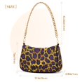 thumbnail image 3 of FORMRS Womens Shoulder Bag with Chain Strap Clutch Purse Cute Tote Handbag, Purple Leopard Print, 3 of 7