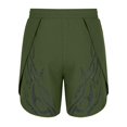 thumbnail image 7 of DeHolifer Men's Basketball Shorts Casual Workout Athletic Shorts Mesh Flame Graphic Print Running Short Pants Army Green L, 7 of 7