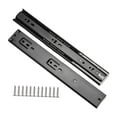 thumbnail image 1 of 2pcs Cajón de gabinete Diapositivas Rails Pistas fáciles de instalación de accesorios prácticos reemplazar la guía negra deslizadores corredores de 18 pulgadas, 1 of 8