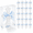 Scalloped Cross With Blue Bow-Thank You for Celebrating with Us-12, variant on 12 Sets Baptism Favors For Guests Blue Sliver Epoxy Cross