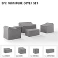 thumbnail image 3 of Crosley Marques MO75007-GY Ensemble de Housse Furniture 5 Pcs, Gris, 3 of 10