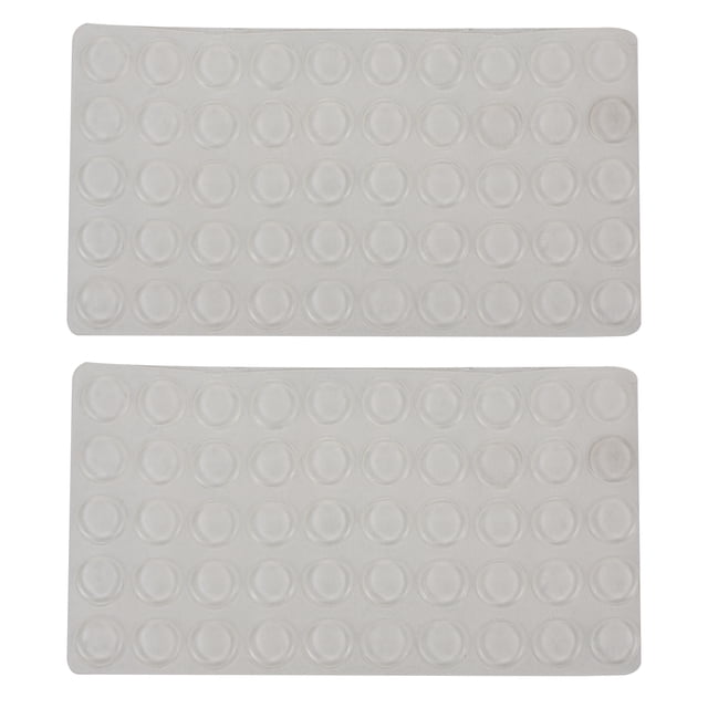 100 topes adhesivos de silicona para puertas, amortiguadores de sonido para gabinetes.