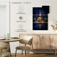 thumbnail image 4 of Elephant Stock Buddha In Lotus Pose Wall Art - Vertical Multi Panel Canvas - Living Room Wall Decor - Wellness Multi Panel - Blue And Orange Decor - 20" x 32", 4 of 4