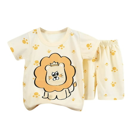 

UPPADA Summer Savings Infant Boy Crewneck Short Sleeve Shirts with Shorts Newborn Baby Clothes Girl 2 Piece Outfits Girls Toddler Clothes Girl Clothes