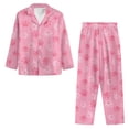 thumbnail image 4 of SCRAWLGOD Dog Paw Pajamas Women Long Sleeve Tops and Pants for Women Loungewear V Neck Pjs for Women Size 4XL 2-Piece Lounge Set Washable Button Front Pj, 4 of 7