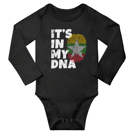 

It s In My Burmese DNA Baby Long Sleeve Bodysuit (Black 24 Months)