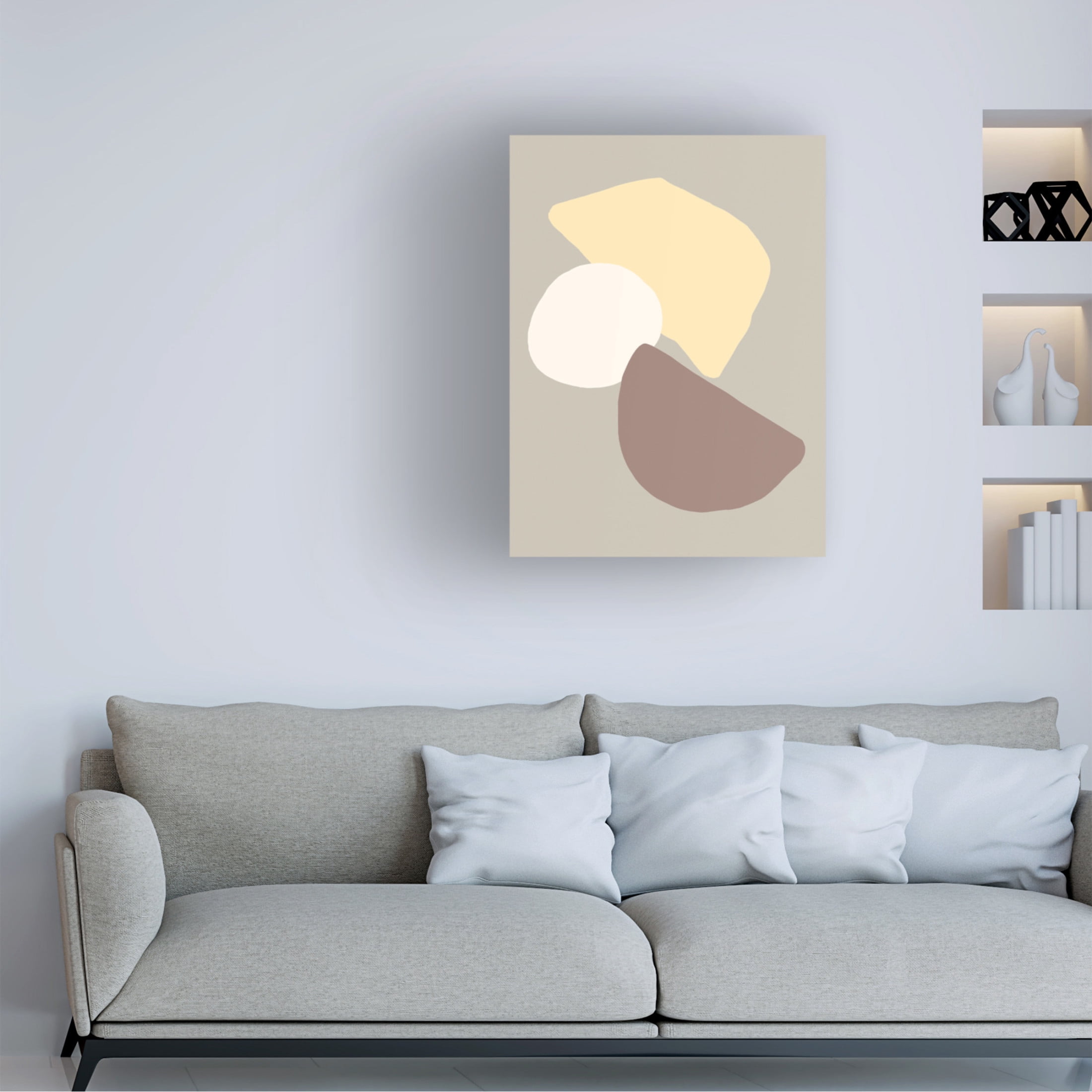 Trademark Fine Art Pictufy Studio  Geometrical Fields Yellow Canvas Wall Art