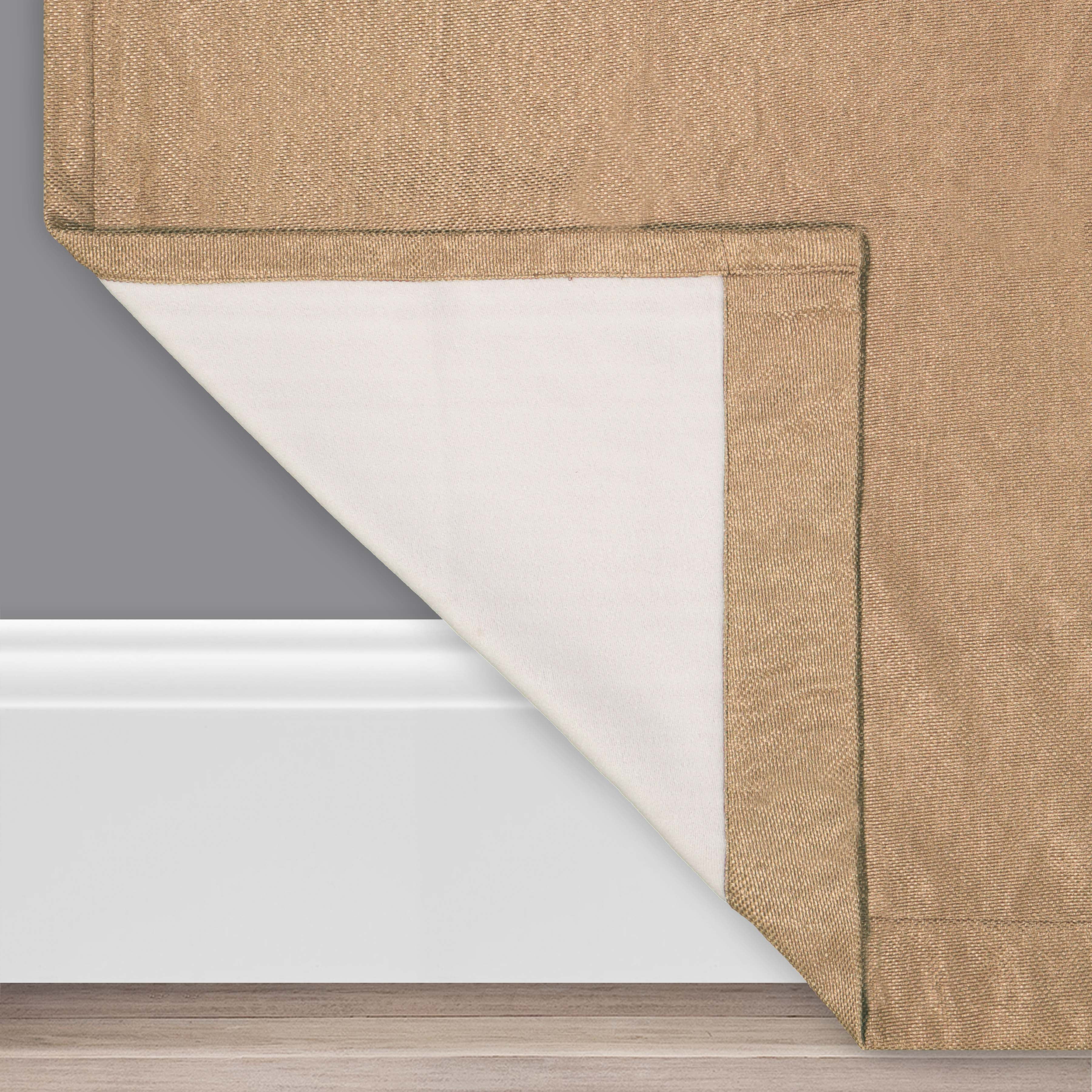 Eclipse Allure Draft Stopper, 100% Blackout Grommet Top Curtain Panel, Taupe, 50 x 95