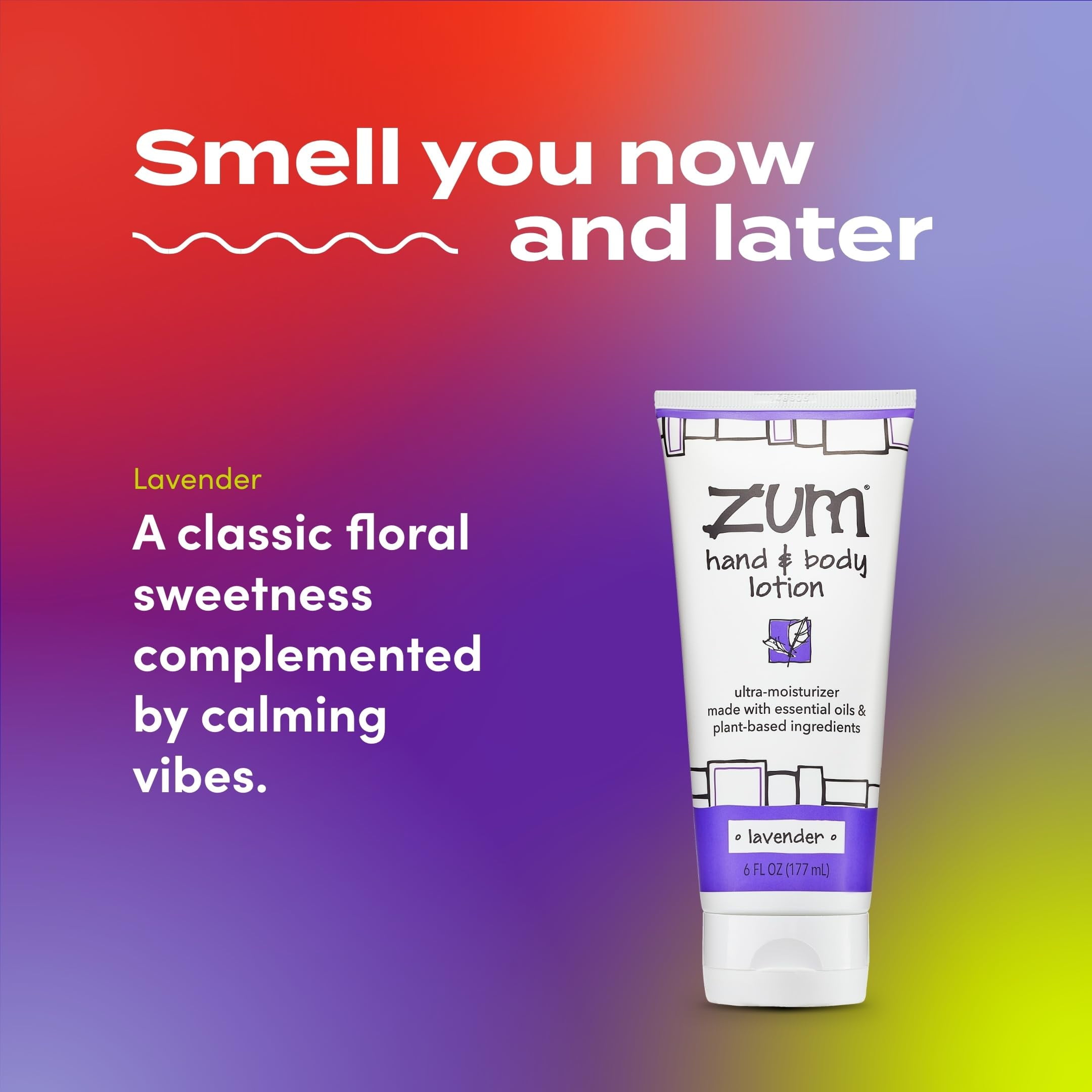 Zum by Indigo Wild Hand & Body Lotion - Natural Hand Lotion for Dry Hands - Body Lotion for Women & Men - Body Moisturizers Include Shea Butter, Jojoba Oil & More - Lavender Scent - 6 fl oz (2 Pack)