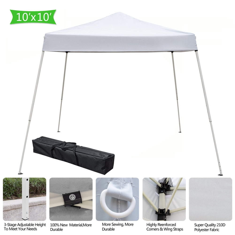 Aimee Lii 118"x118" Canopy Tent Awnings for Decks, Backyard Canopy Gazebo, Awnings for Patio Waterproof, Outdoor Patio Awnings for Party Camping BBQ Events, White