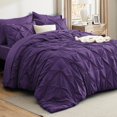 thumbnail image 1 of Juego de edredón Bedsure Purple Queen con sábanas, 7 piezas, 1 of 8
