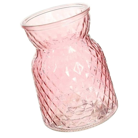 Decorative Glass Flower Vase Container for Living Room and Bedroom, Floral Arrangement Ornament
