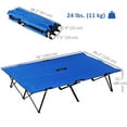 thumbnail image 3 of Outsunny 76" Two Person Folding Camping Cot with Carrying Bag, Blue, 3 of 10