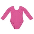 thumbnail image 1 of de gimnasia para niñas, do de baile de ballet, manga larga elástica, color rosa Sunnimix Niñas Niños Gimnasio Maillots Ballet Danza Leotardo elástico de algodón de manga larga, 1 of 8