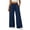 Navy, variant on Tsivenald Sweatpants for Women Wide Leg High Waisted Sweat Pants Drawstring Elastic Waist Lounge Pants with Pockets Casual Comfy Pants