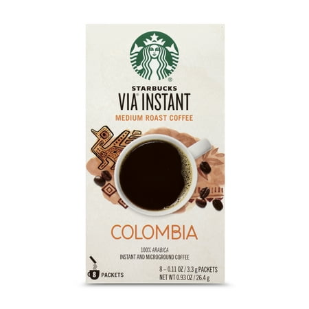 Starbucks VIA Instant Colombia Coffee (1 box of 8 (Best Instant Coffee Brands)