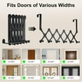 thumbnail image 3 of MetalM - Expands Over The Door Hook Rack, Heavy Duty No Drill Hooks for Bathroom, Bedroom, Kitchen, Closet - Over The Door Hanger for Towels, Robes, Bags, Coats(Black), 3 of 6