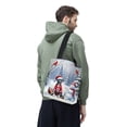 thumbnail image 3 of Hello Winter Pitbull Football Snowman Welcome Snowy Morning All Over Print 3D Canvas Tote Bag Terrier Dog Lover Reusable Handbag - 01012, 3 of 5
