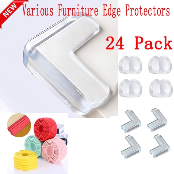 KOYPTL 2 Pack Furniture Edge and Corner Guards 4m Soft Protective Foam Cushion 8mm Thickness 80mm Width Corner Cushion Bumpers for Sharp Table Cabinet Corners Home Safety Protection Cover Pads Beige
