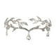 thumbnail image 1 of Diadema con cadena para la frente, corona de cristal, tiara con hojas de diamantes de imitación para fiesta de graduación, novia Plata, 1 of 8