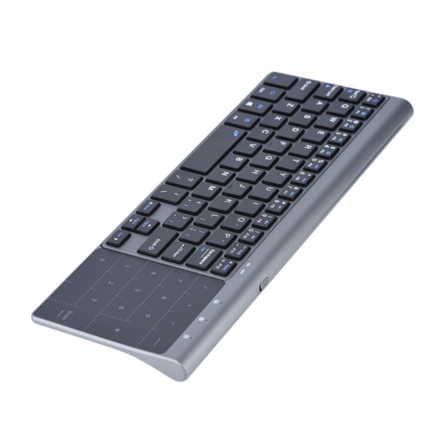 Greensen Clavier Sans Fil Portable Slim 2.4Ghz avec Pavé Tactile pour PC /Notebook /TV Box, Pavé Tactile Sans Fil, Clavier Sans Fil