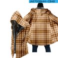 thumbnail image 3 of Lovskoo 2024 Men's Thicken Warm Winter Coat Sherpa Fleece Jackets Zipper Casual Print Long Sleeve with Pocket Hooded Jacket Orange, 3 of 6