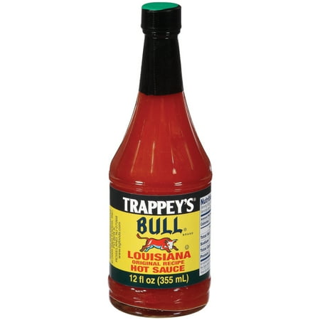 (3 Pack) Trappey's Bull Louisiana Original Recipe Hot Sauce 12 Fl Oz Glass