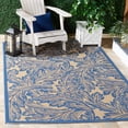 thumbnail image 2 of Safavieh Courtyard Connie Floral Indoor/Outdoor Area Rug, Natural/Blue, 5'3" x 7'7", 2 of 12