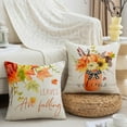 thumbnail image 6 of 1Pc/4Pcs Fall Decor Pillow Covers 18x18Inch Pumpkin Maple Leaves Sunflower Vase Fall Outdoor Throw Pillows Covers Autumn Farmhouse Thanksgiving Decorative Cushion Case for Couch Sofa, 6 of 7