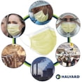 thumbnail image 4 of HALYARD FLUIDSHIELD 1 Disposable Procedure Mask with SO SOFT Lining and SO SOFT Earloops, Yellow, Level 1, 25867 (Box of 50), 4 of 6