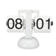 thumbnail image 4 of Reloj con tapa, gran número, funciona con pilas, de acero inoxidable 304, de mesa, retro, para oficina en casa, 24 horas, todo blanco, 4 of 5