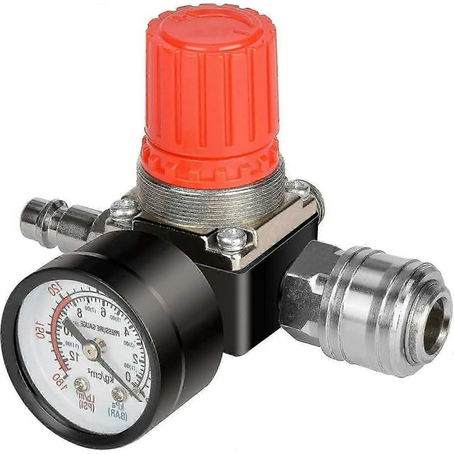 1/4 inch Air Pressure Regulator, Air Filter Regulator Compressor with Pressure Control Valve for Air Compressor - ya0
