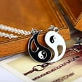 thumbnail image 3 of collar ying yang,ZoneYan Jewelry Puzzle colgante con diseño yin-yang para niños, niñas, mejores amigos, amantes y parejas, 2 collares de aleación, regalos para parejas, 3 of 8