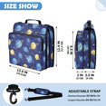 thumbnail image 3 of Zipper Binder with Shoulder Strap 2 inch 3 Ring Waterproof File Folder Organizer Bag 500 Sheet Colorful Planets and Stars, 3 of 8