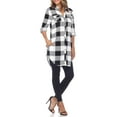 thumbnail image 5 of White Mark Women's Light Weight Plaid Print Tunic with Pockets, 5 of 5