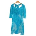 thumbnail image 5 of Icy Blue Icy Background Blueish Icy Sweetheart Knot Flared Dress Fashion Design Large Size Loose Dress Spring Summer Women Dress, 5 of 9