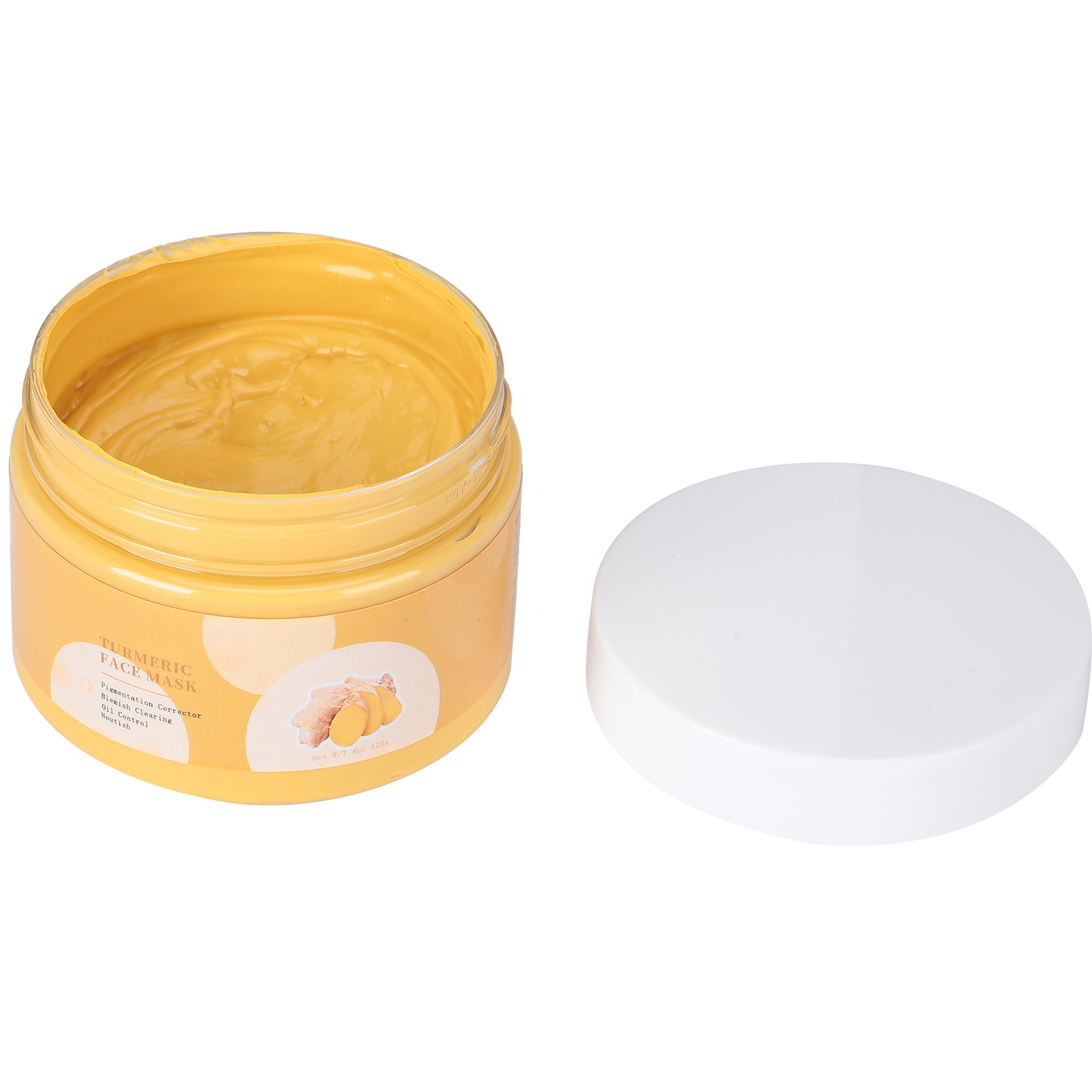 120g Turmeric Facial Mud , Improve Dullness Cleansing Moisturizing Skin