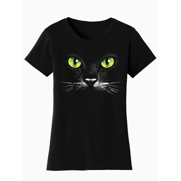 Womens Cat Eyes Short-Sleeve T-Shirt - Small
