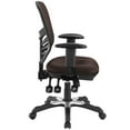 thumbnail image 2 of Modern Contemporary Office Chair, Brown Fabric, 2 of 4
