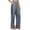 Dark Gray, variant on Womens Seersucker Striped Wide Leg Pants Drawstring Elastic Waist Casual Beach Vacation Flowy Trousers with Pockets