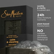 SheaMoisture Bar Soap African Black Soap Soothing and Clarifying Bar Soap, 8 oz