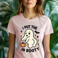 thumbnail image 5 of Boo in Booty Cute Ghost T-Shirt | Funny Unisex Spooky Outfit, Light Pink, Size 2XL, 5 of 6
