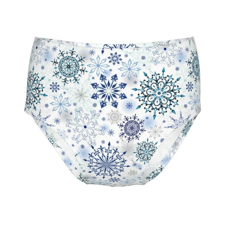 Girls Underwear  Retro ice blue snowflakes Soft Breathable Cotton Girls Panties  Kids Cute Stretch Underwear Brief for Teen and Toddlers Girls