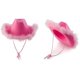 thumbnail image 3 of Sombrero de vaquero rosa, sombrero de vaquero de fieltro con cordón para el cuello, accesorios para disfraces de fiesta de Cosplay, vestido de juego para mujeres, 3 of 9
