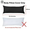 thumbnail image 4 of Luxtrada 1Piece Body Pillow Cover Case Pillowcase Silky-Soft Pillow Cover Full 1800 Series Microfiber Long Pillowcases 55"x19" (Purple), 4 of 11