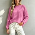 thumbnail image 5 of Iroehba Fleece Womens Tops Solid Reversible Long Sleeve Mock Neck Sweatshirt, with Regular Cut and Drop Shoulder, Dressy Casual and Stylish, 5 of 9
