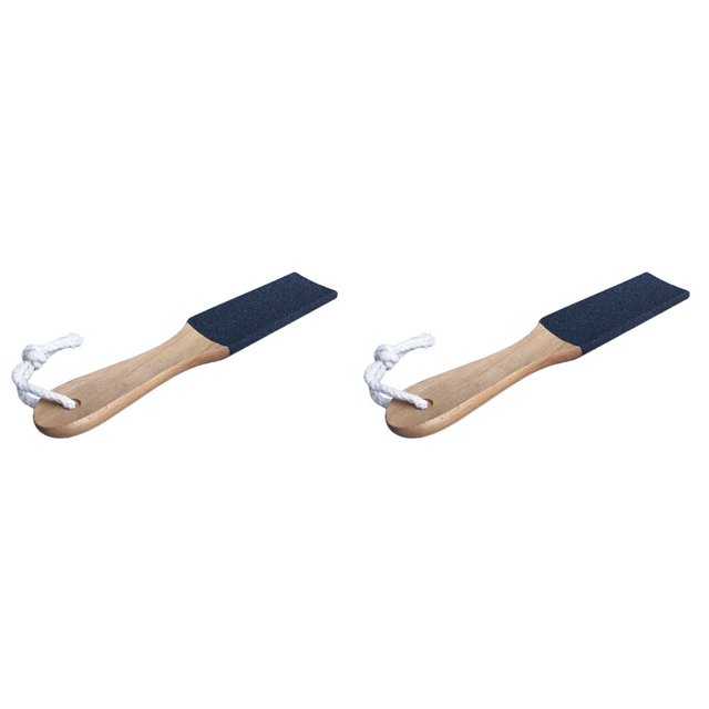 LEEYNEER Callus File Shaver Wood Foot Scraper Tool The Black with Handle Remover for Feet Exfoliating